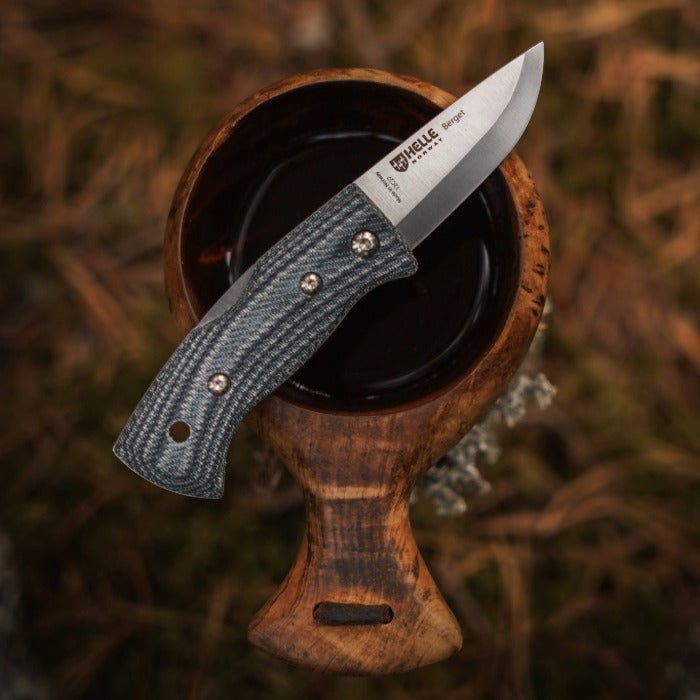 Helle Denim Micarta folding knife 