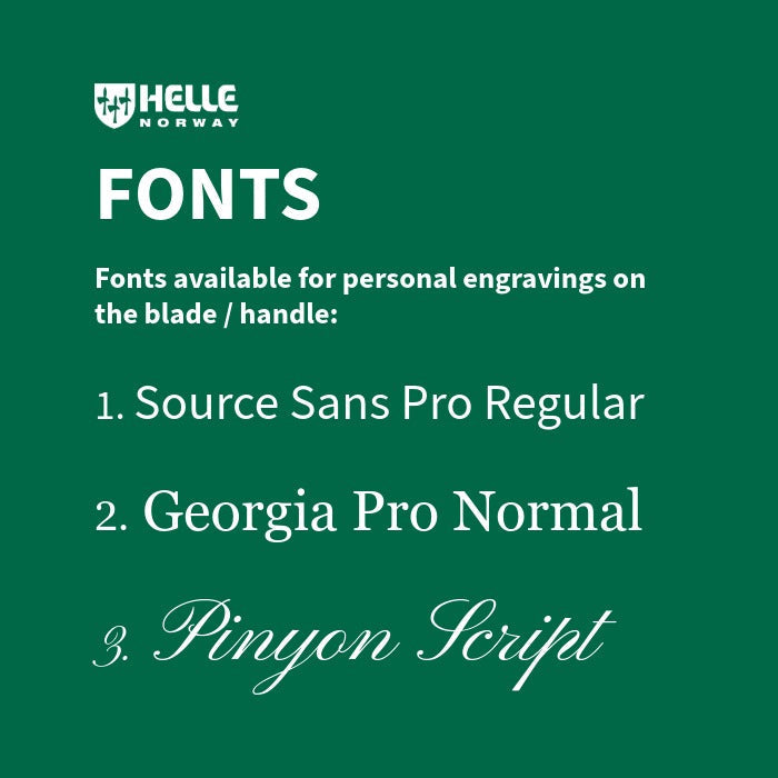 Helle font engraving