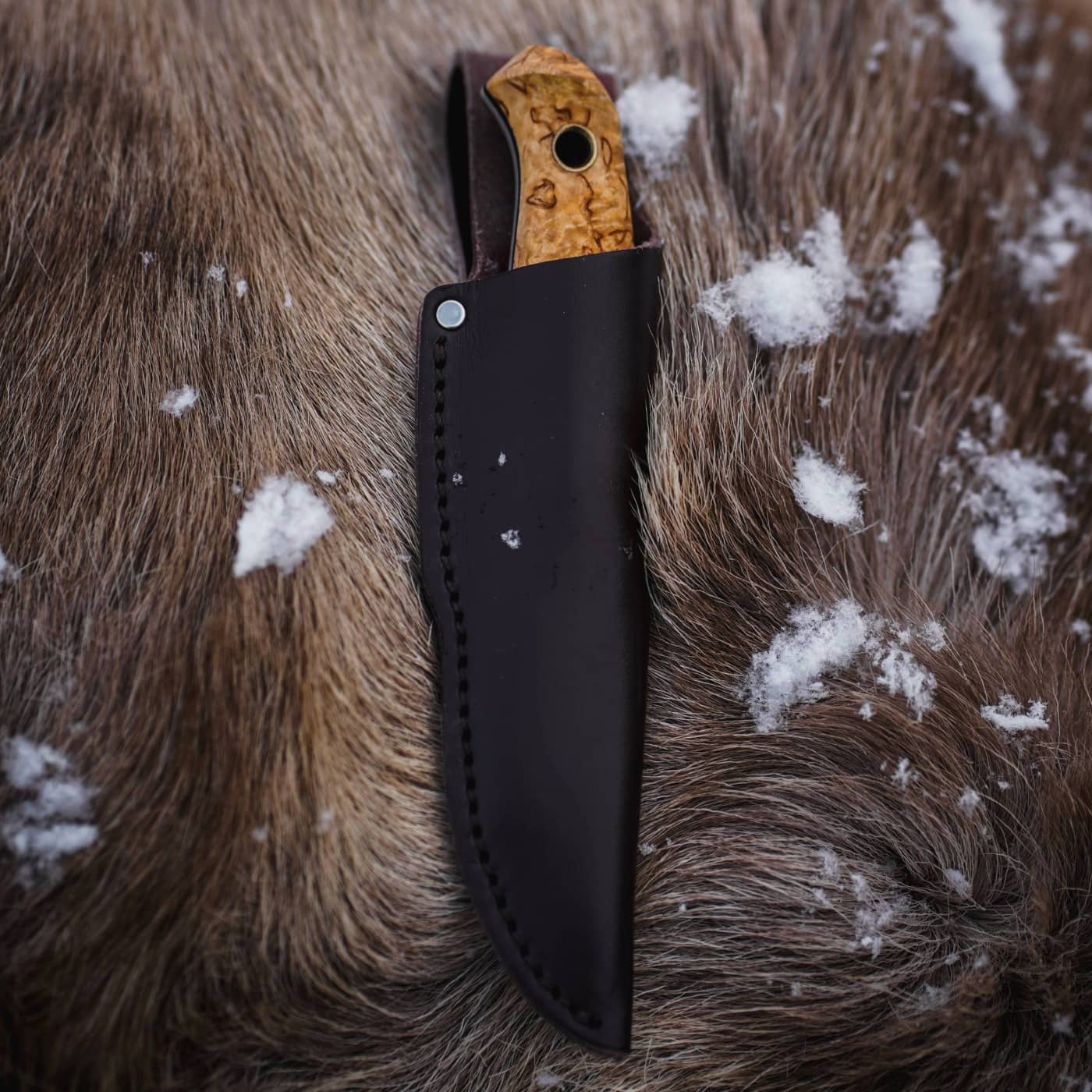 Helle Polaris knife with leather sheath